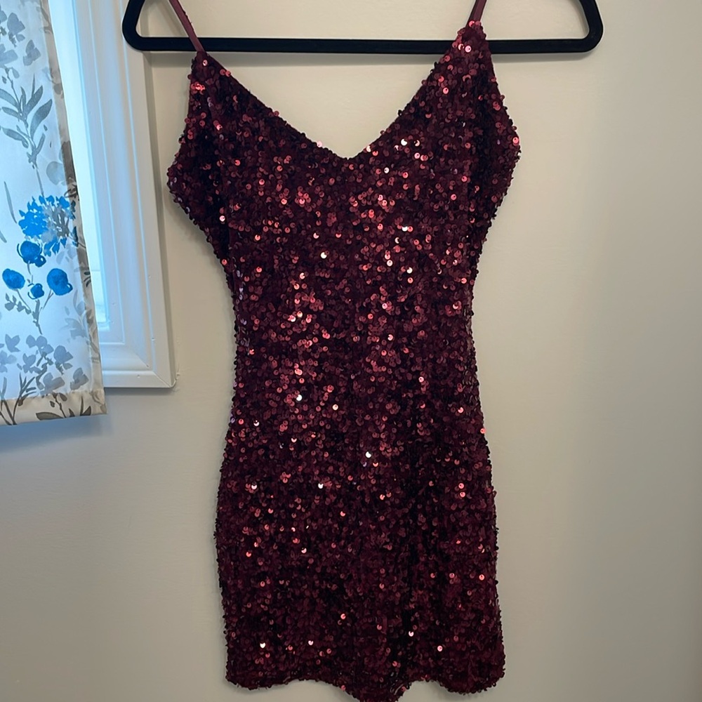 Kathy Iridescent Sequin Mini Dress - Picture 2 of 6